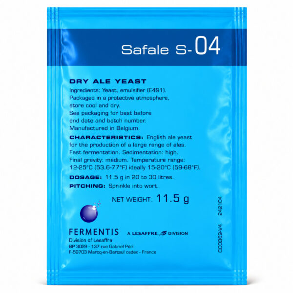 Пивные дрожжи SafAle S-04