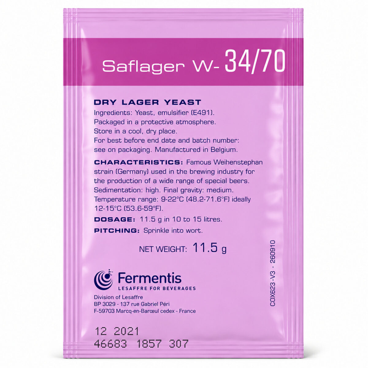 Пивные дрожжи Saflager W-34/70