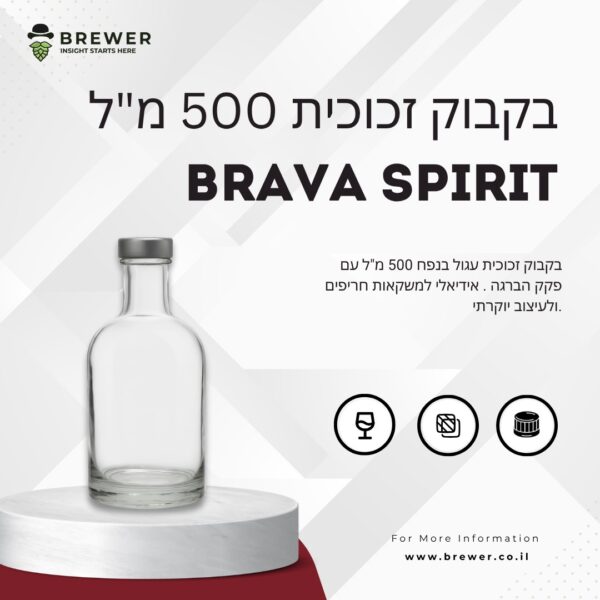 Бутылка стеклянная 500 мл Brava Spirit